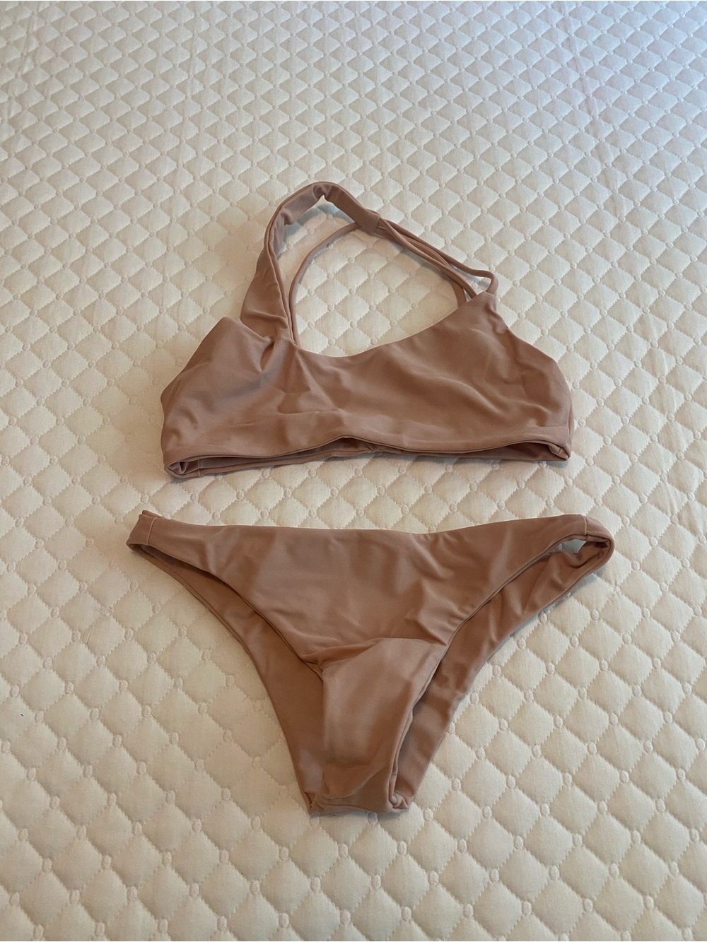 Women’s Neutral Brown Two-Piece Swimsuit - Scoop Top & Bikini Bottom